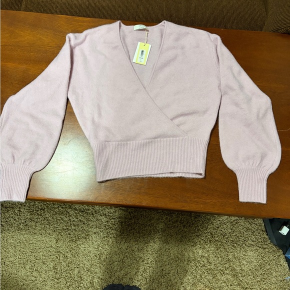 Aritzia Sweaters - Wilfred Light Pink V-Neck Sweater